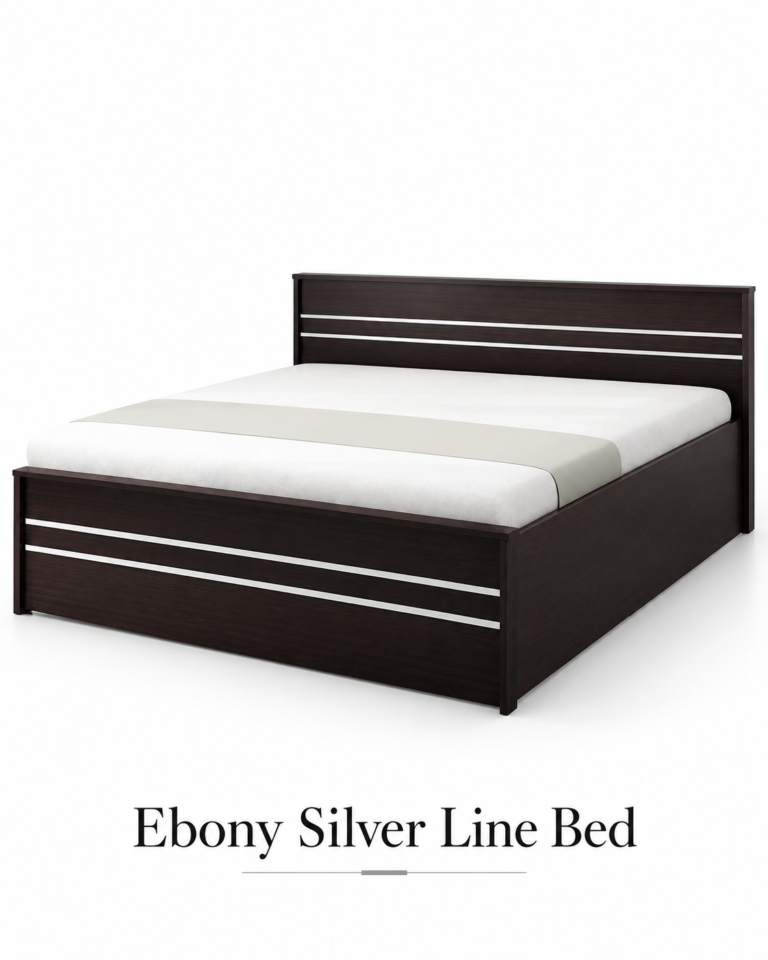 Ebony Silver Line Bed