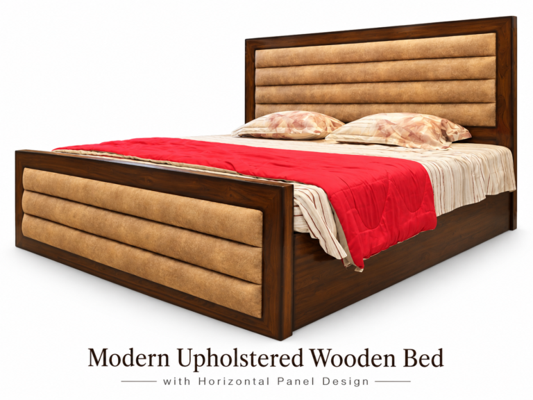 Modern Upholstered Wooden Bed