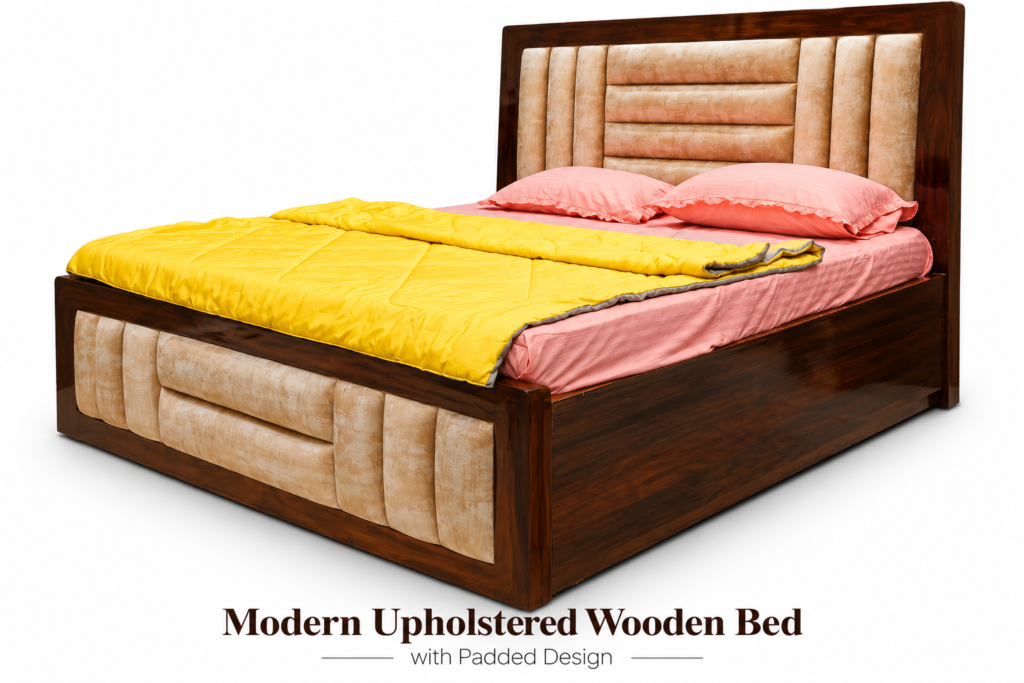 Modern Upholstered Wooden Bed