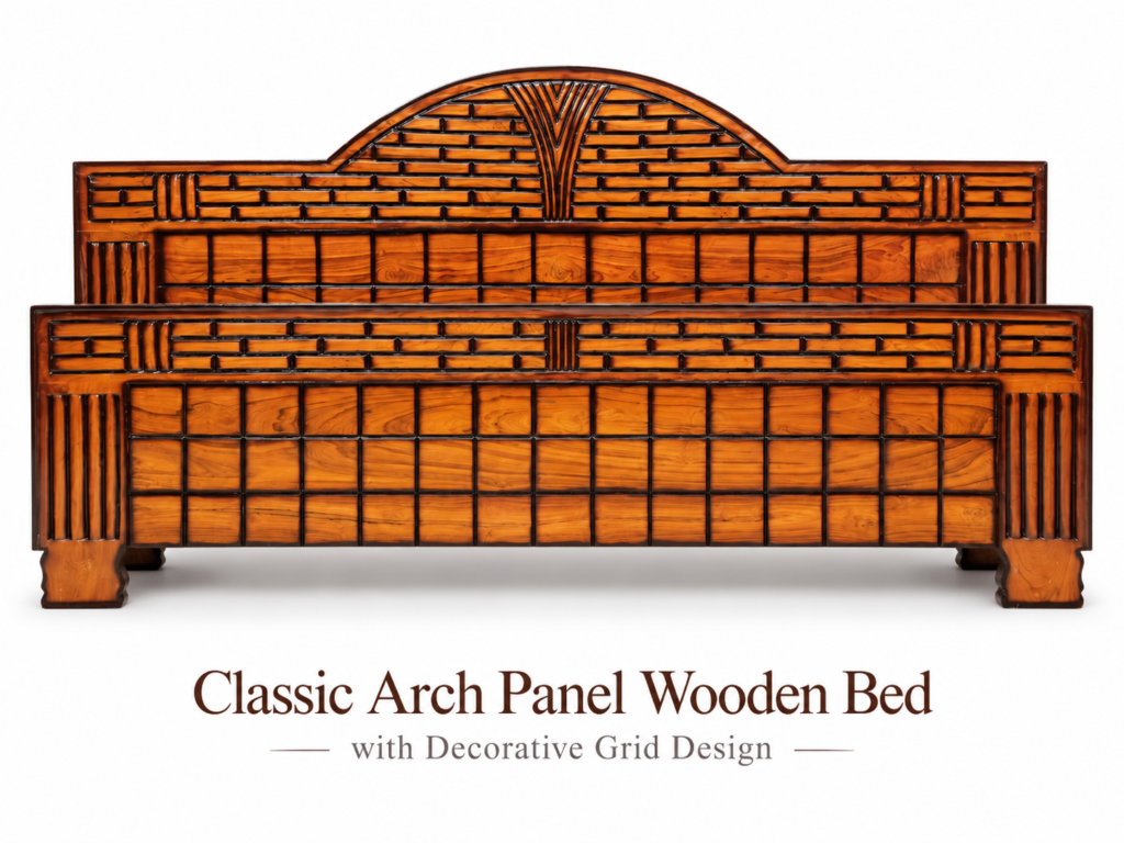 Classic Arch Panel Wooden Bed