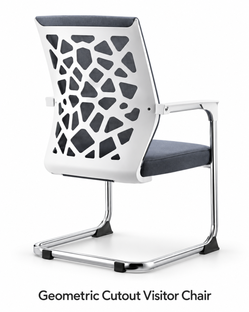 Geometric Cutout Visitor Chair