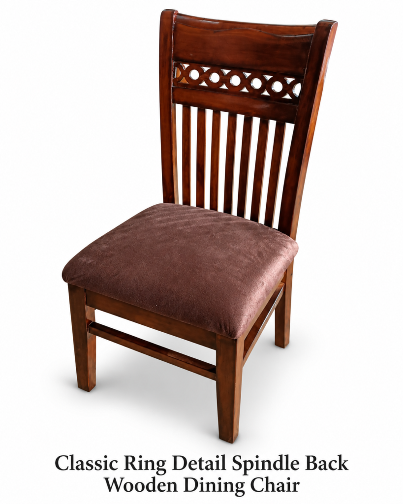 Classic Ring Detail Spindle Back Wooden Dining Chair