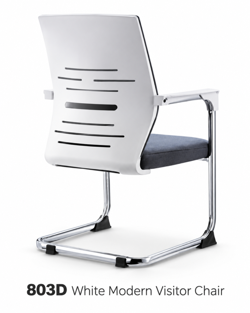 803D White Modern Visitor Chair