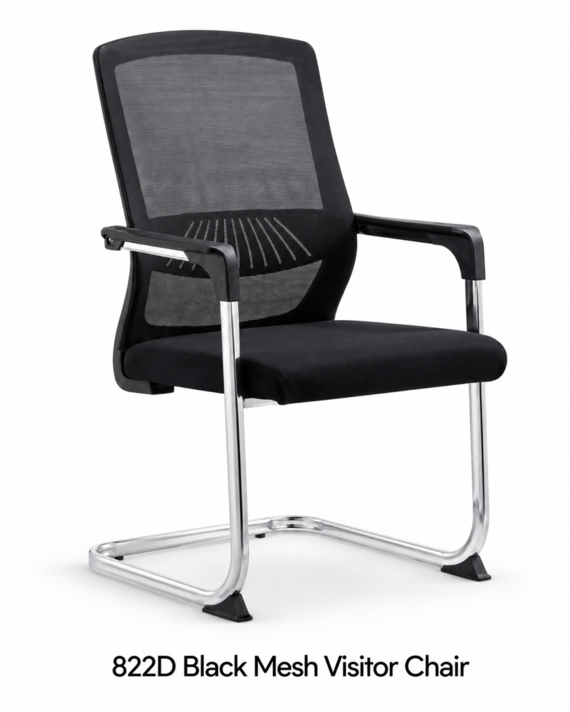 822D Black Mesh Visitor Chair