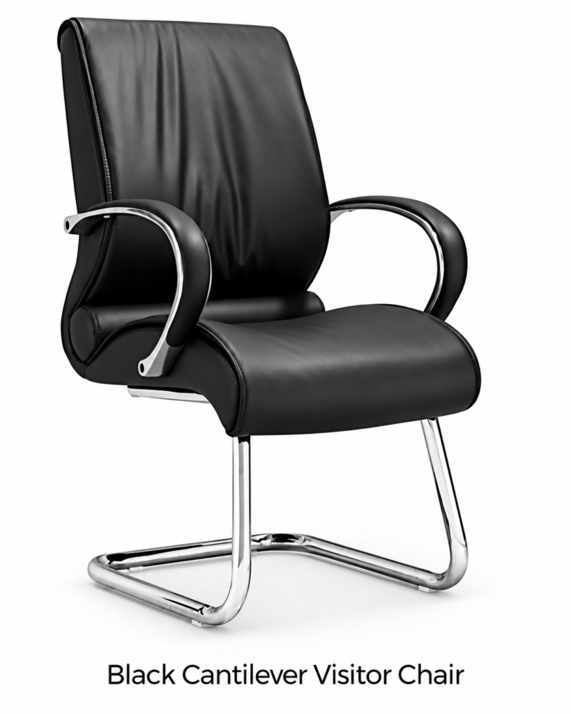 Black Cantilever Visitor Chair