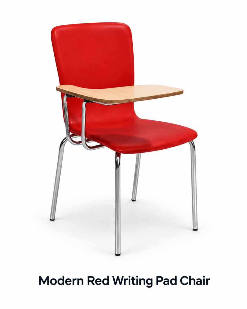 Modern Red Writing Pad Chair
