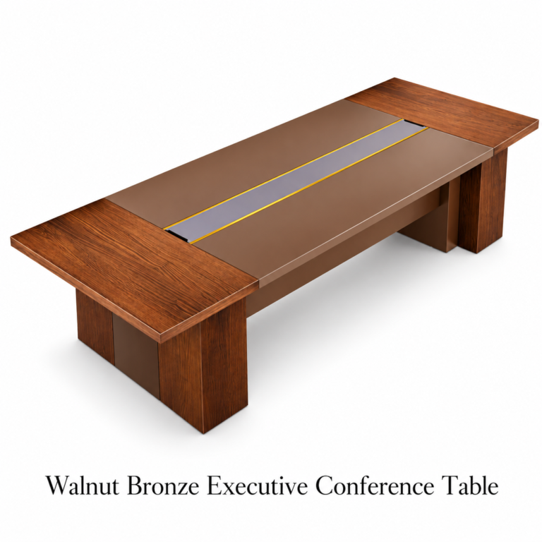 Walnut Bronze Executive Conference Table