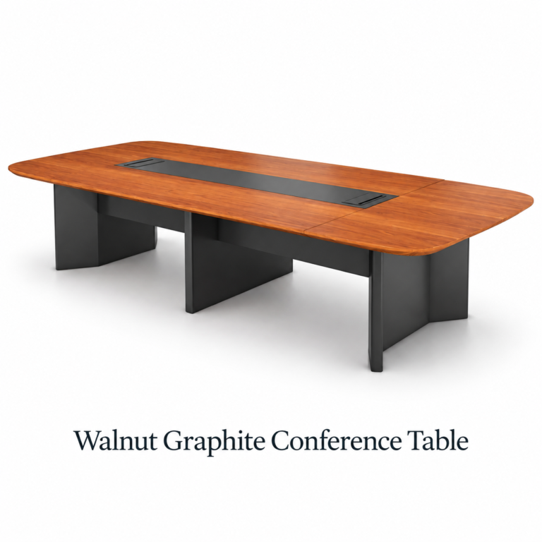 Walnut Graphite Conference Table