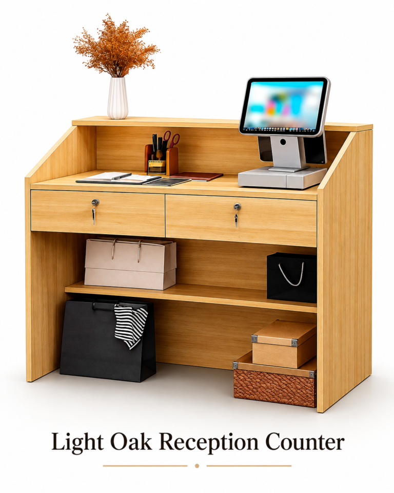 Light Oak Reception Counter