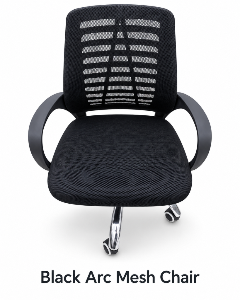 Black Arc Mesh Chair