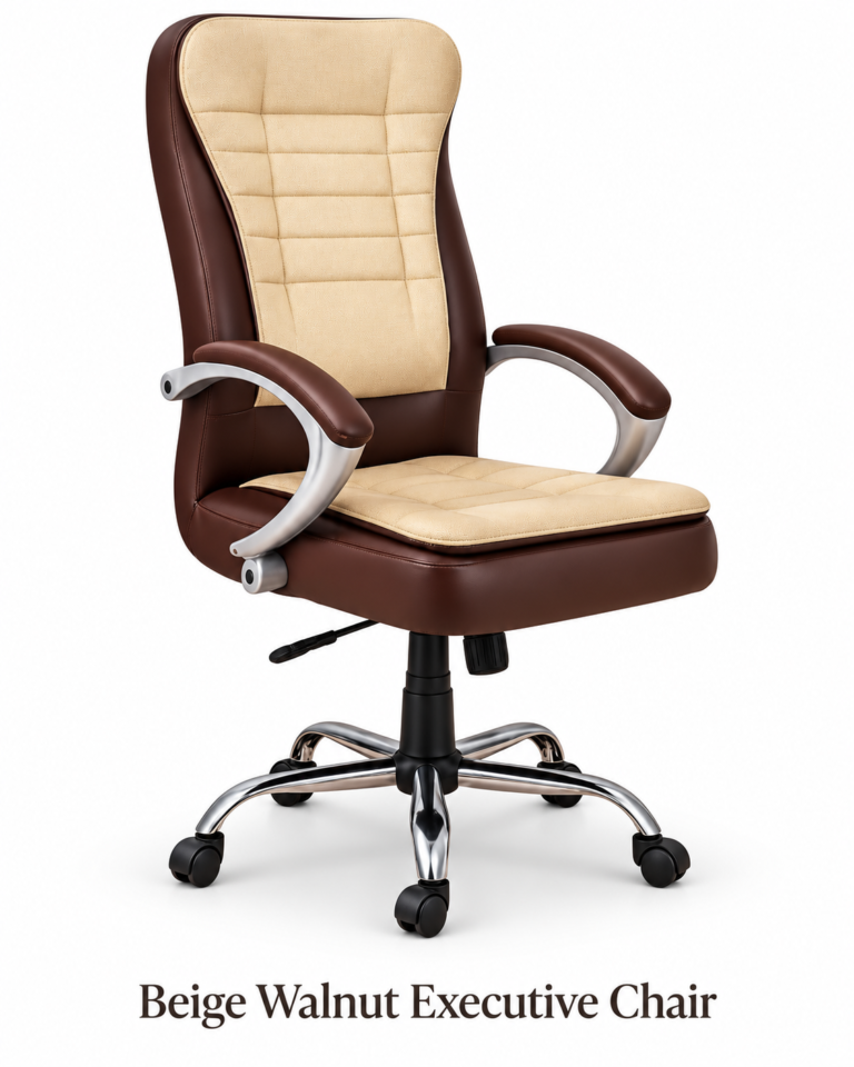 Beige Walnut Executive Chair
