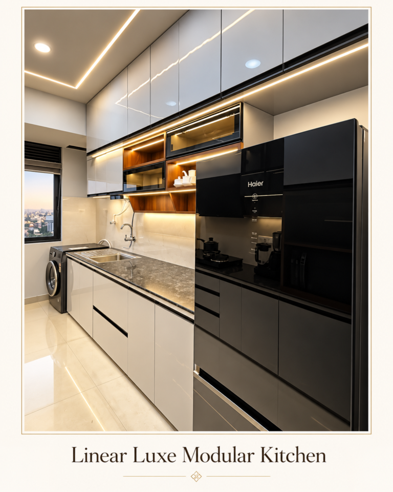 Linear Luxe Modular Kitchen