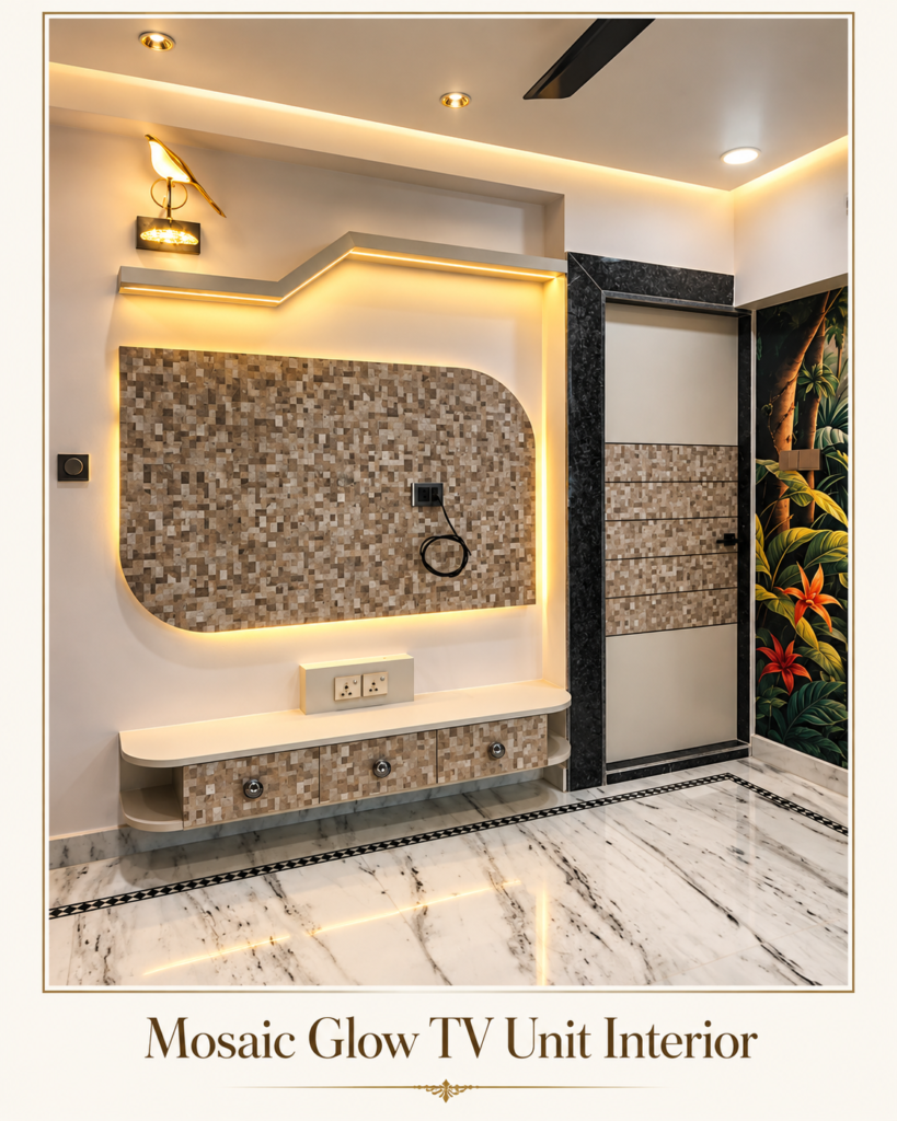 Mosaic Glow TV Unit Interior