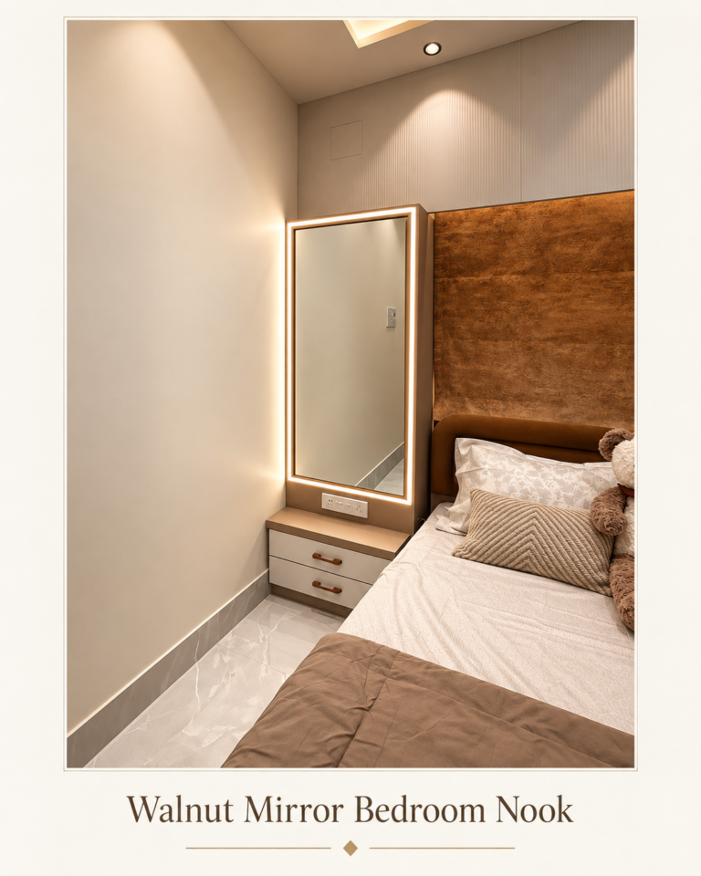 Walnut Mirror Bedroom Nook