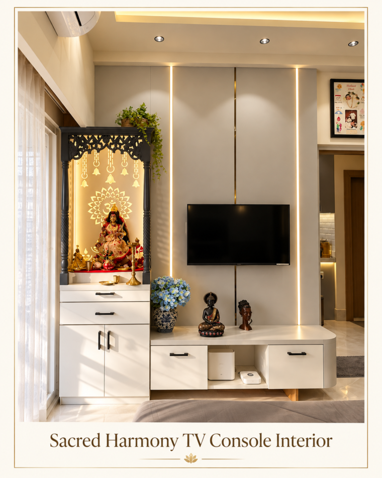 Sacred Harmony TV Console Interior