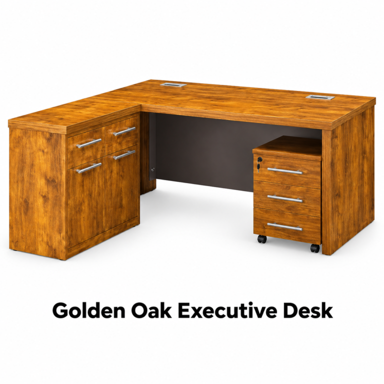Golden Oak Executive Desk