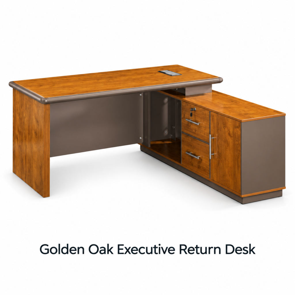 Golden Oak Executive Return Desk