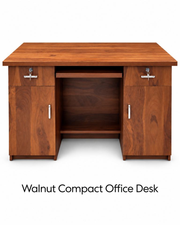 Walnut Compact Office Desk