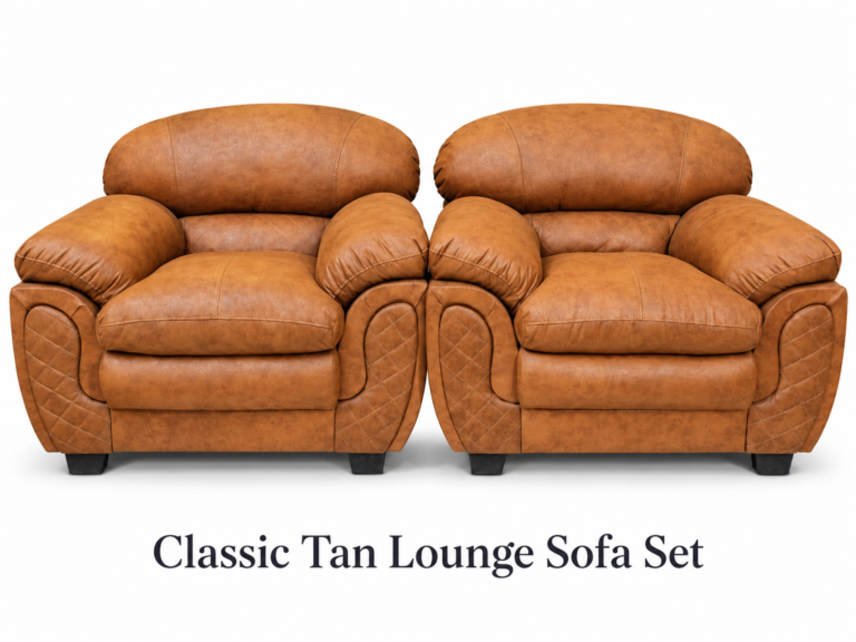 Classic Tan Lounge Sofa Set