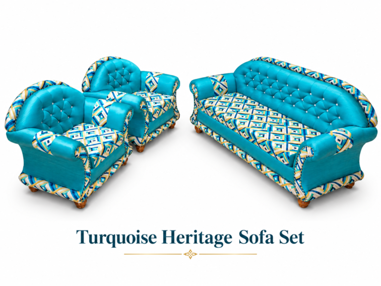 Turquoise Heritage Sofa Set