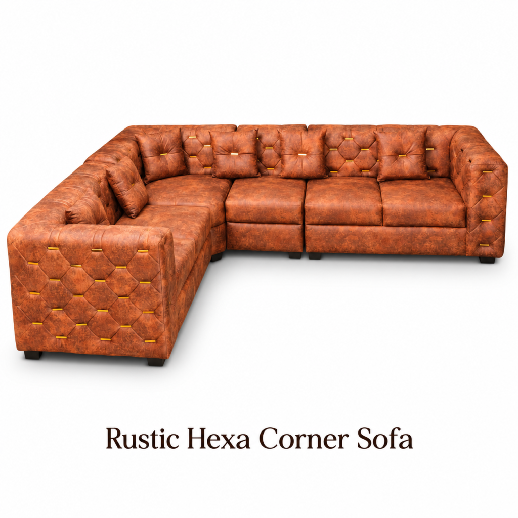 Rustic Hexa Corner Sofa