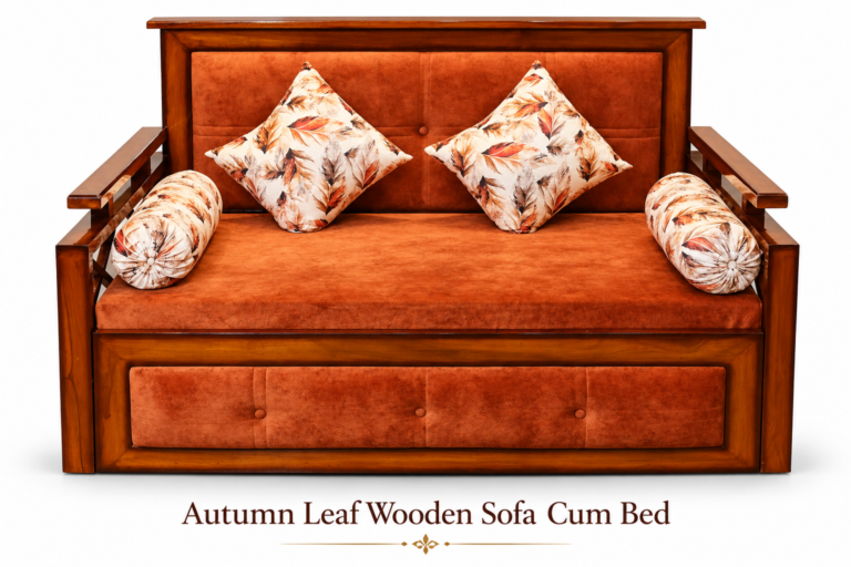 Autumn Leaf Wooden Sofa Cum Bed
