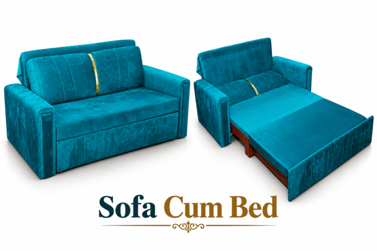 Modern Teal Sofa Cum Bed