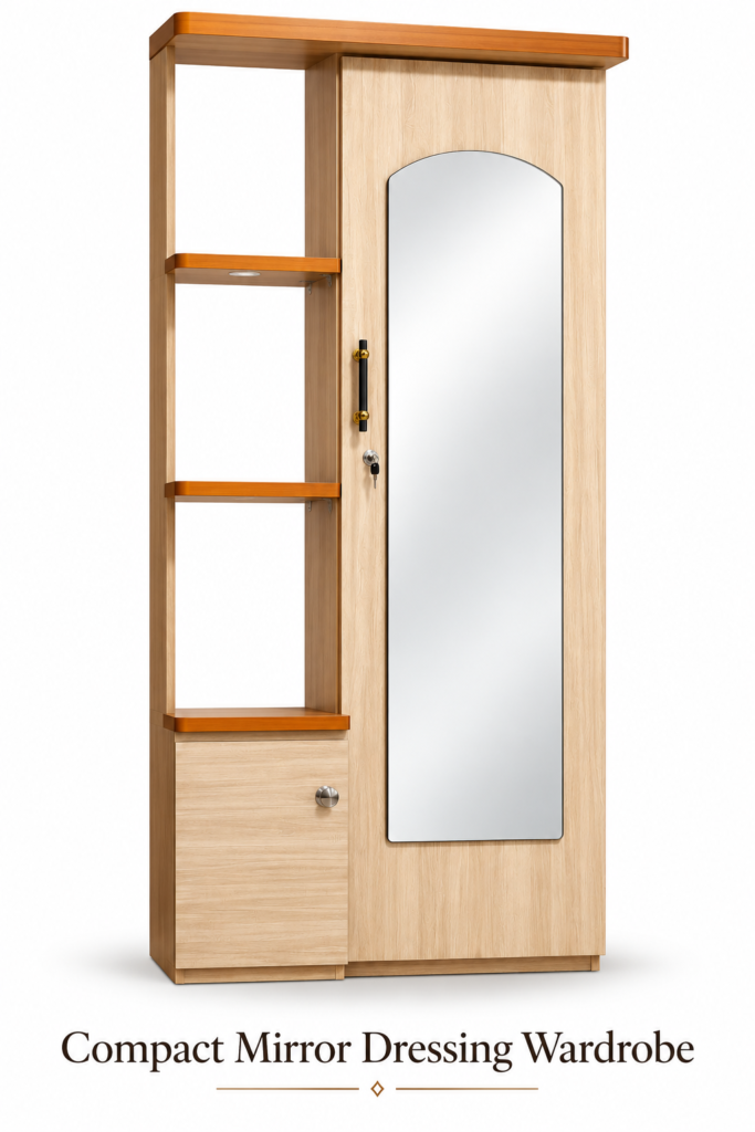 Compact Mirror Dressing Wardrobe
