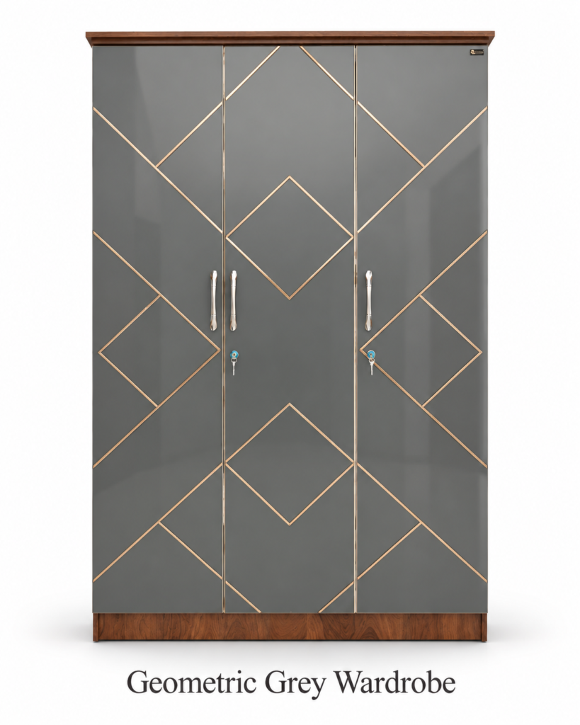 Geometric Grey Wardrobe