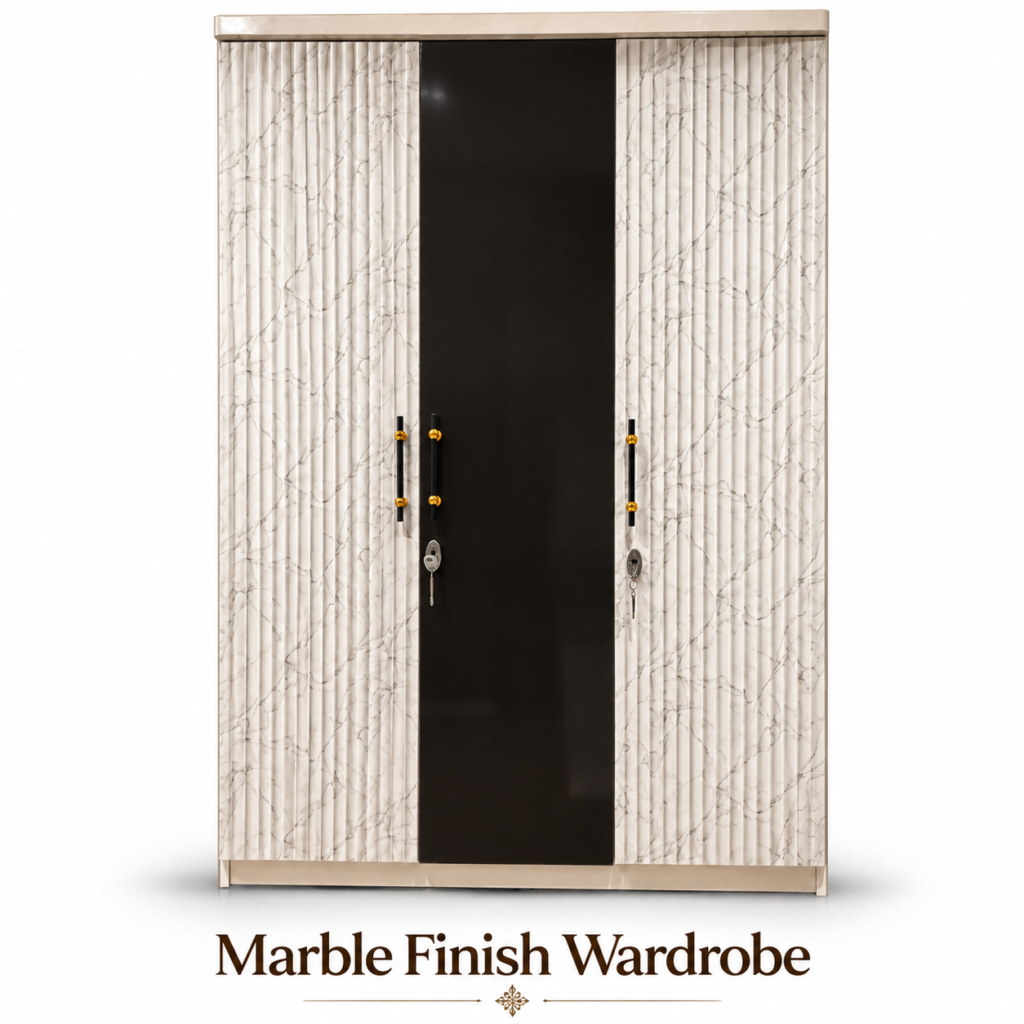 Marble Finish Wardrobe