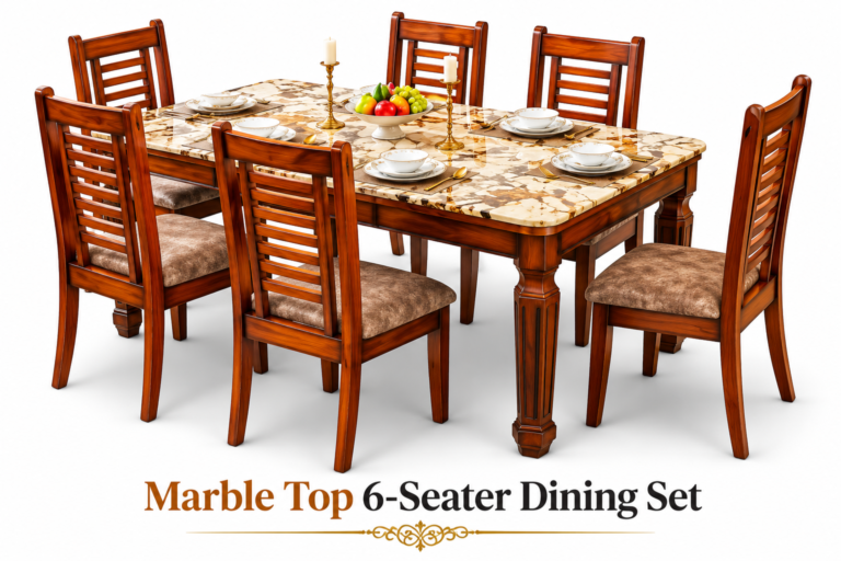 Marble Top 6-Seater Dining Set
