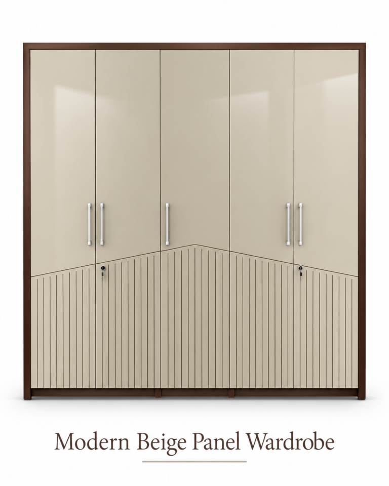 Modern Beige Panel Wardrobe