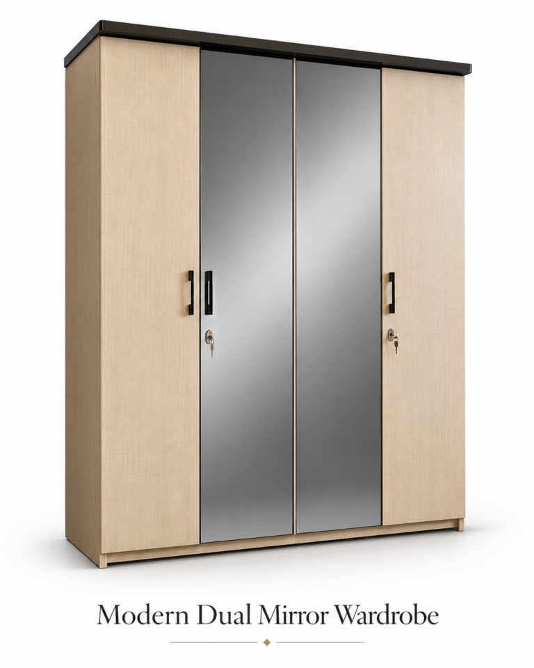 Modern Dual-Mirror Wardrobe