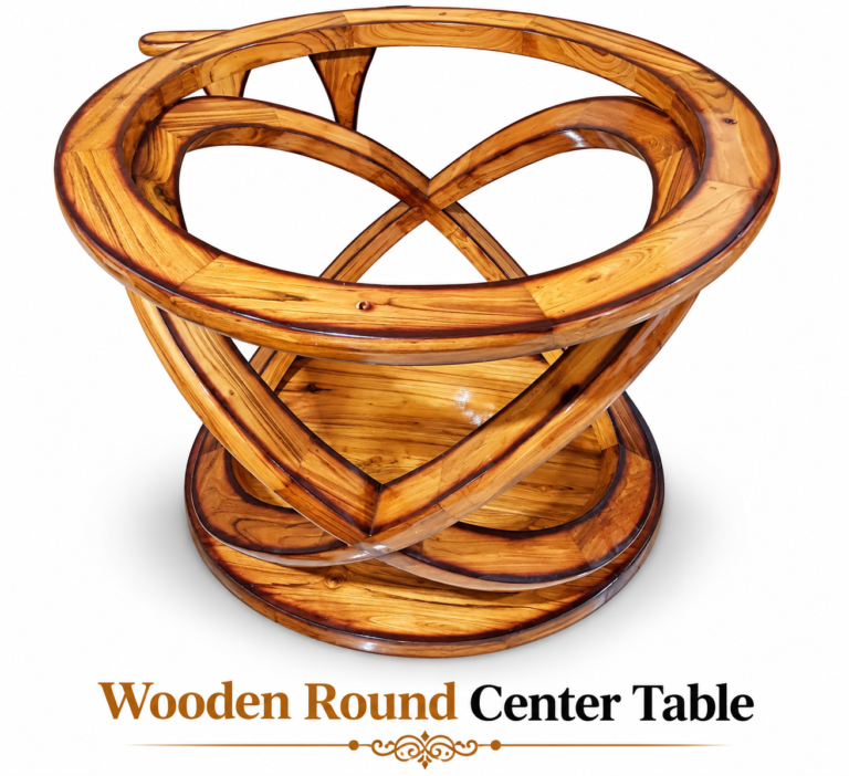 Polished Wooden Round Center Table