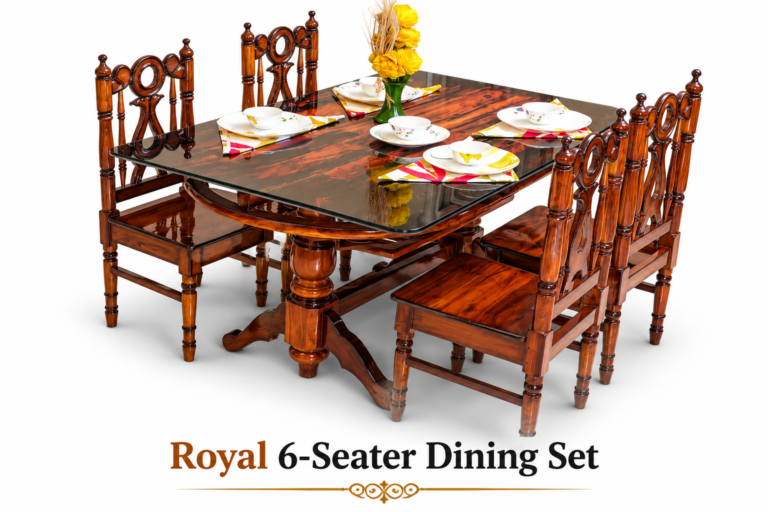 Royal Glass Top 6-Seater Dining Set