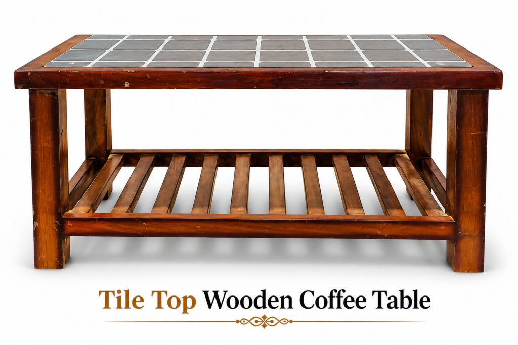 Tile Top Wooden Coffee Table