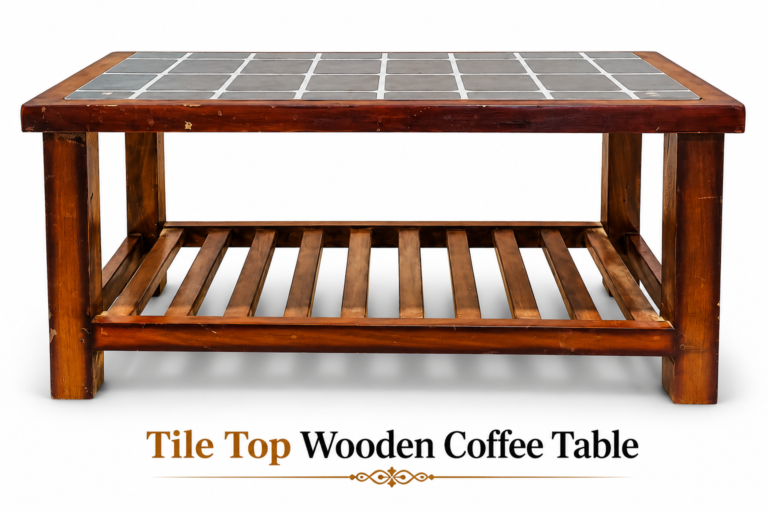 Tile Top Wooden Coffee Table