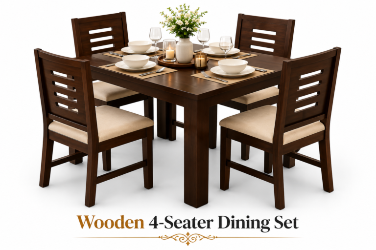 Wooden 4-Seater Dining Set
